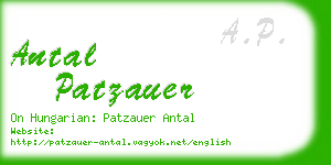 antal patzauer business card